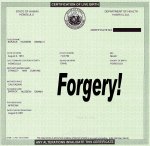 Obama's short form and long form birth documents are forgeries